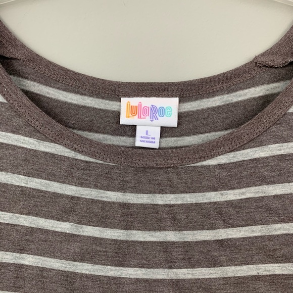 NWT LulaRoe Julia dress- gray and white - Picture 2 of 7